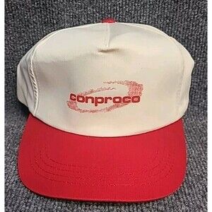 Vintage Conproco Yupoong SnapBack Trucker Hat Cap White/Red